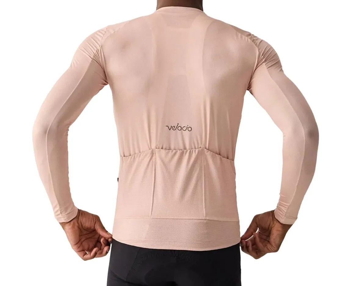 Velocio Ultralight Mesh Long Sleeve Jersey (Misty Rose) (S)