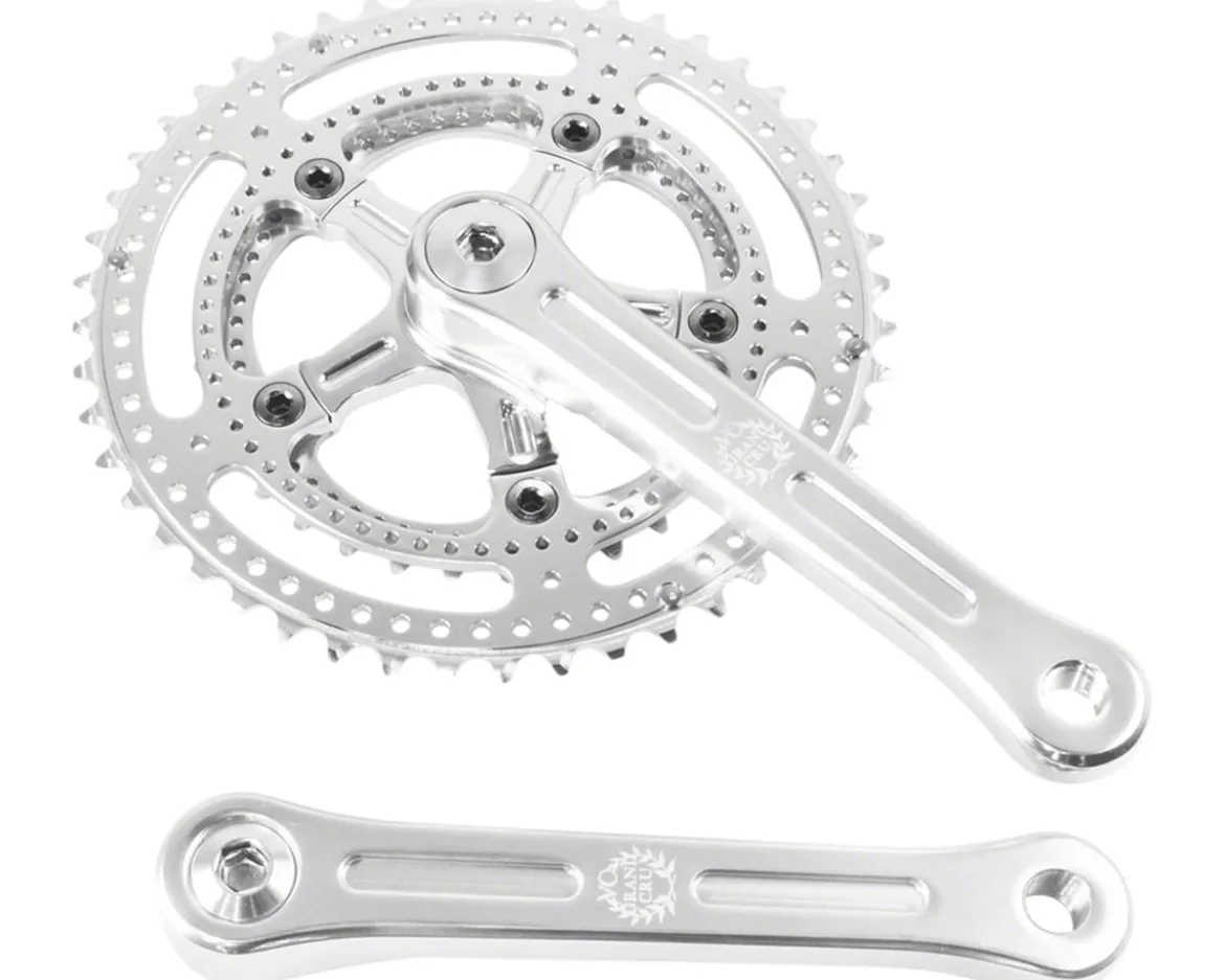 Velo Orange Grand Cru Drillium Cranks (Polished) (8-10 Speed) (Square Taper) (165mm) (48/34T)
