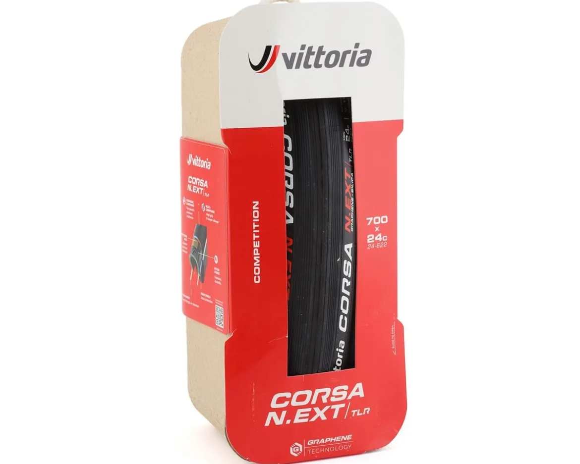 Vittoria Corsa N.EXT Tubeless Road Tire (Black) (Folding) (700c) (24mm)