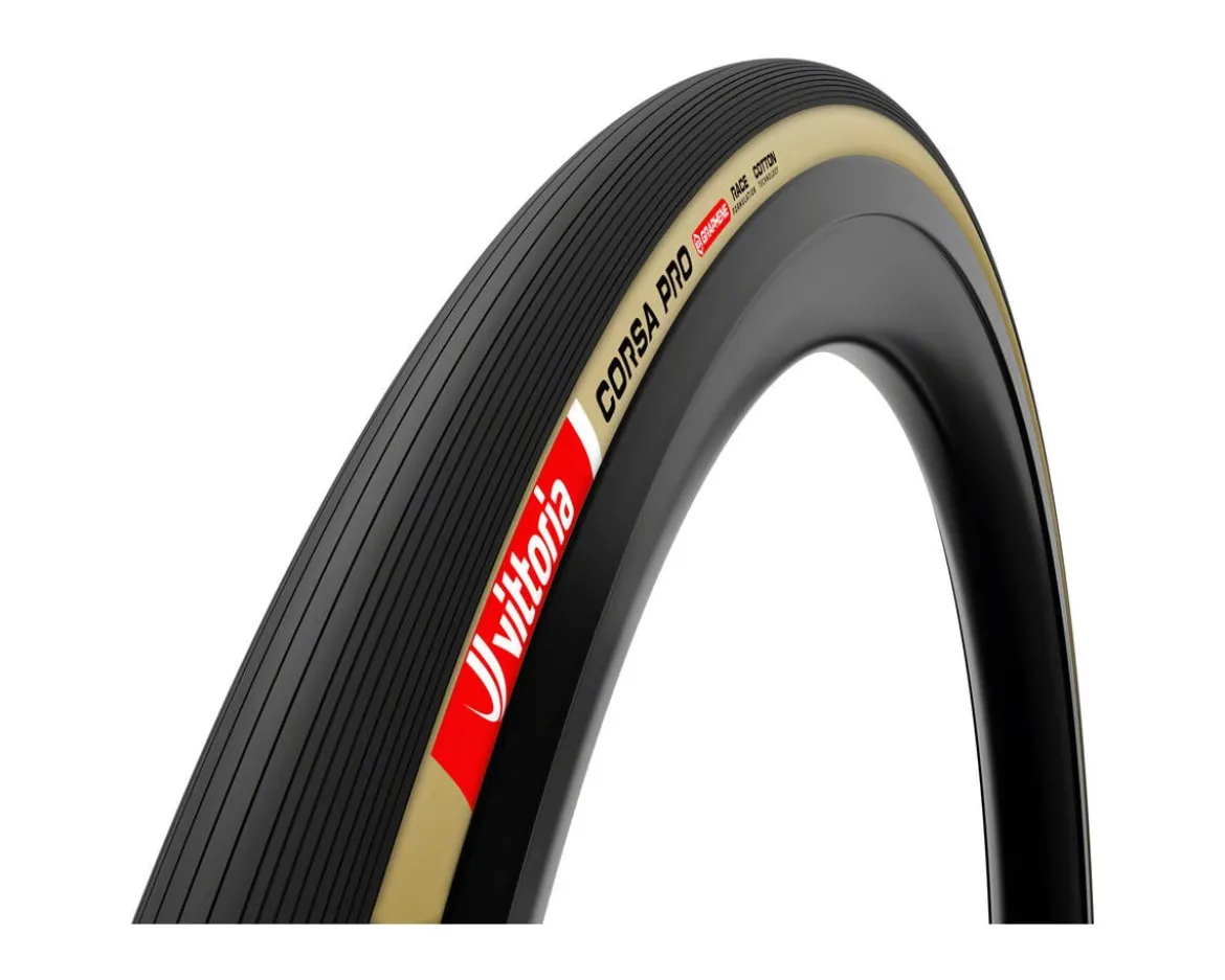 Vittoria Corsa Pro Road Bike Tire (Para) (Tube-Type) (700c) (26mm) (Folding) (Graphene + Silca G2.0)