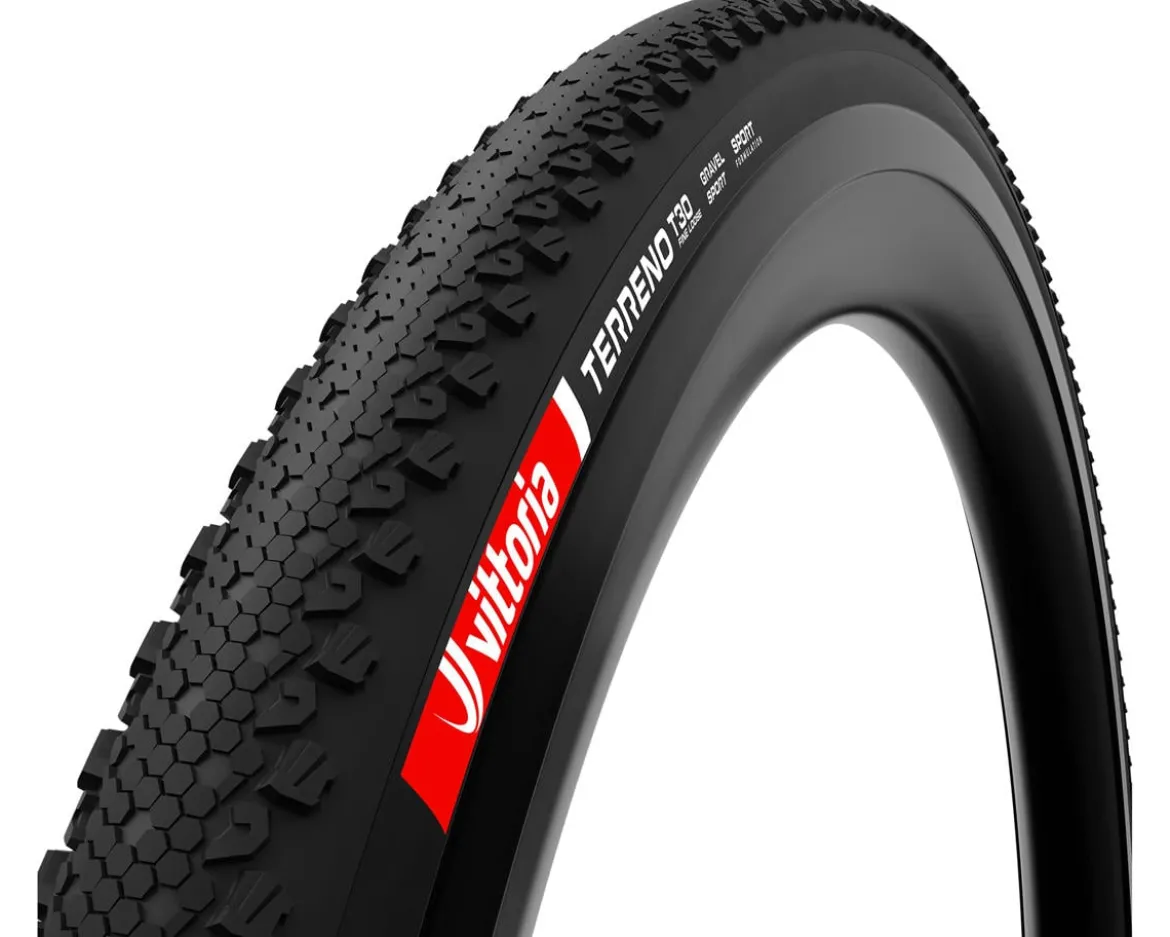 Vittoria Terreno T30 Fine Loose Gravel Sport Tire (Black) (700c) (35mm) (Folding)