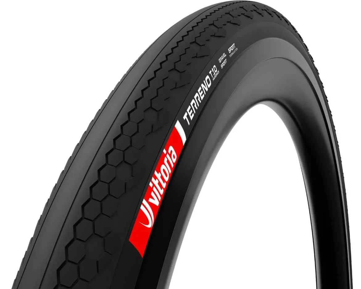 Vittoria Terreno T10 Hardpack Gravel Sport Tire (Black) (700c) (35mm) (Folding)