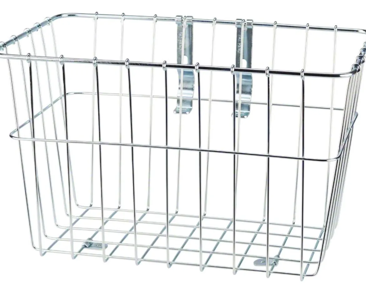 Wald 1352 Front Grocery Basket (Silver) (w/ Adjustable Legs)