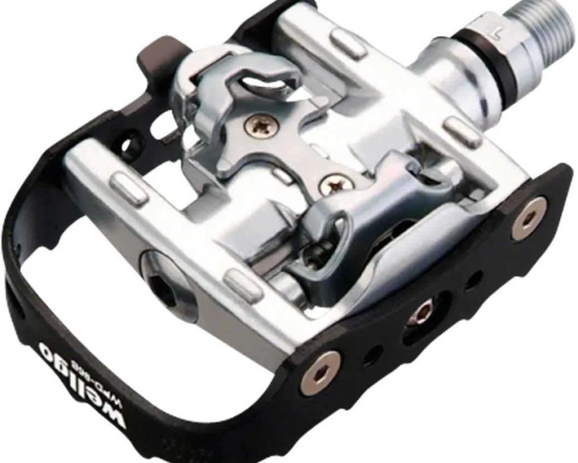 Wellgo WPD-95B Pedals (Black/Silver) (Dual-Purpose)