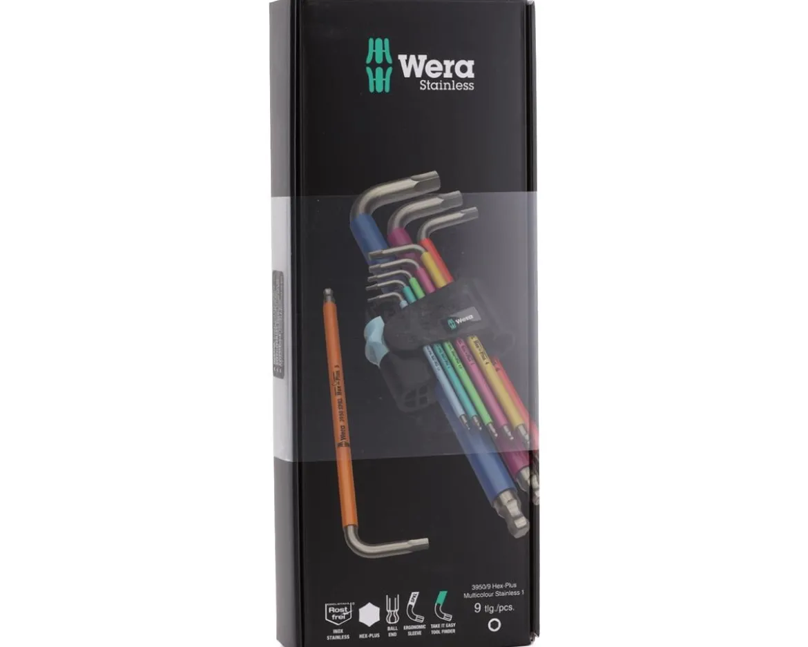 Wera 3950/9 Hex-Plus Multicolor L-Key Wrench Set (Metric) (Stainless)
