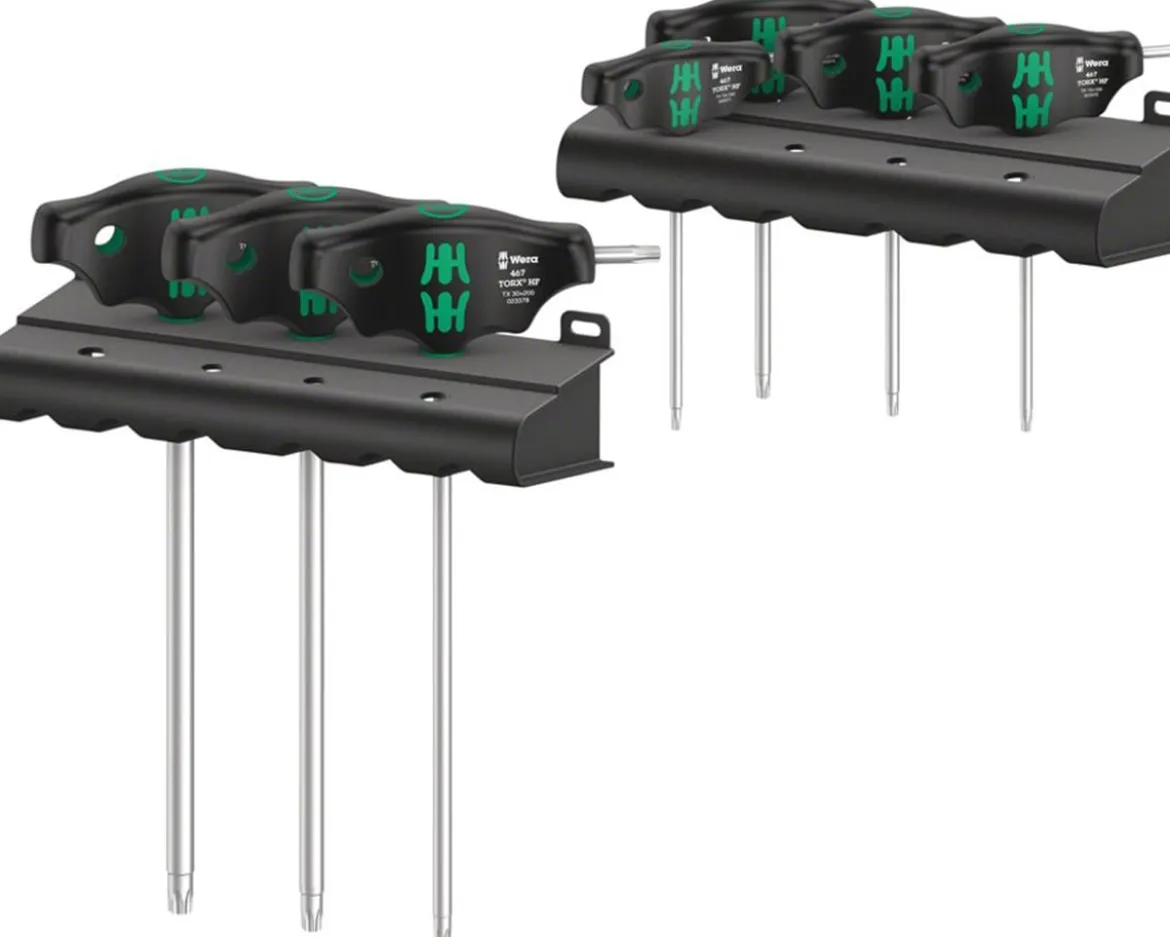 Wera 467/7 HF Set T-Handle Torx Wrench Set (7 Piece)