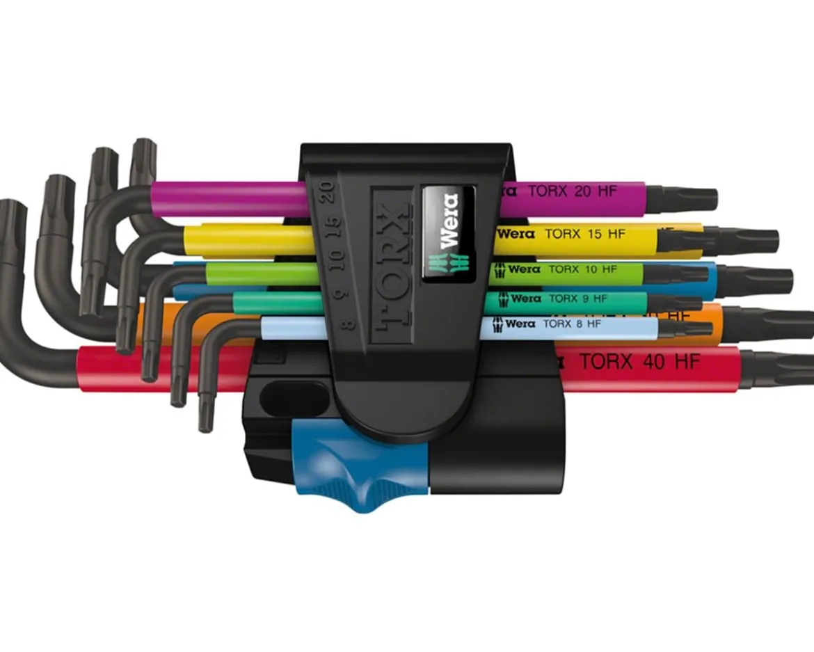 Wera 967/9 TX HF Multicolor L-Key Wrench Set (Torx)