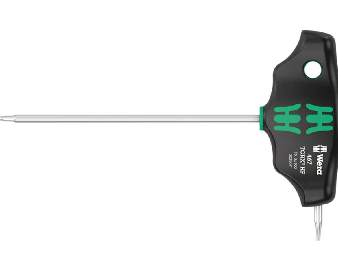 Wera 467 TX HF T-Handle Torx Wrench (100mm) (T6)