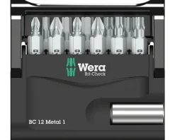 Wera Bit-Check 12 Metal 1 Bit Holder & Bit Set (1/4
