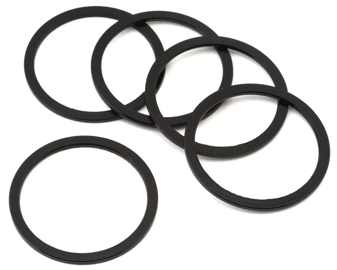 Wheels Manufacturing Aluminum Headset Spacer (Black) (1-1/8'') (1.5mm) (5 Pack)