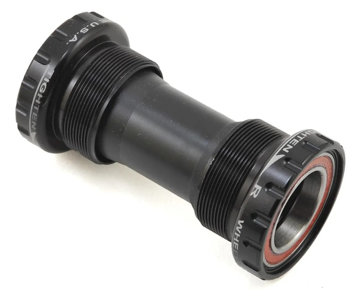Wheels Manufacturing MTB Bottom Bracket (Black) (BSA) (Angular Contact Bearings) (24mm/Shimano Spindle)