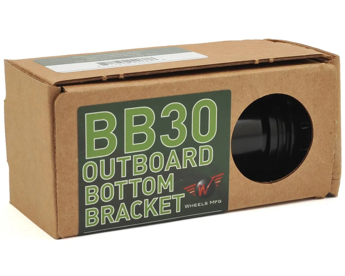 Wheels Manufacturing Outboard Bottom Bracket (Black) (BB30) (24mm/Shimano Spindle)