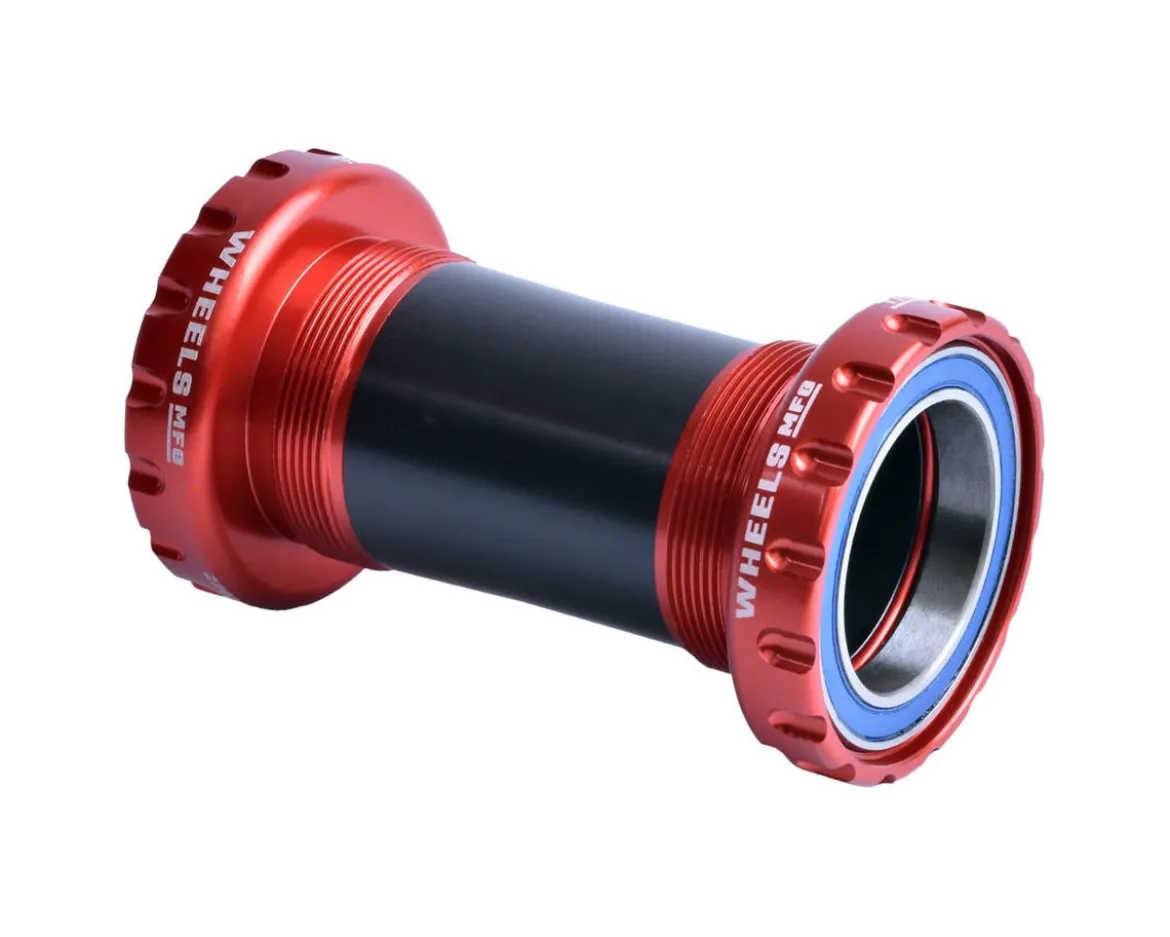 Wheels Manufacturing Threaded External ABEC-3 Bottom Bracket (Red) (BSA) (68/73/100) (SRAM DUB)