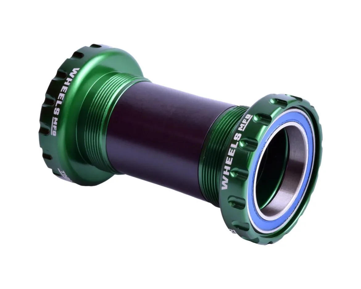 Wheels Manufacturing Threaded External ABEC-3 Bottom Bracket (Green) (BSA) (68/73/100) (SRAM DUB)