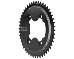 Wolf Tooth Components Aero Chainring (Black) (GRX 800 Series) (Drop-Stop ST) (Single) (46T) (110mm Shimano Asym. BCD)