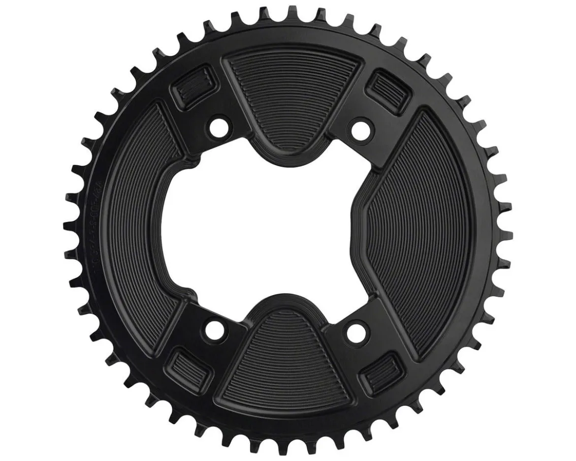Wolf Tooth Components Aero Chainring (Black) (GRX 800 Series) (Drop-Stop ST) (Single) (46T) (110mm Shimano Asym. BCD)