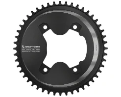 Wolf Tooth Components Aero Chainring (Black) (GRX 800 Series) (Drop-Stop ST) (Single) (46T) (110mm Shimano Asym. BCD)
