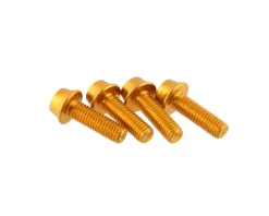 Wolf Tooth Components Aluminum Bottle Cage Bolts (Gold) (4-Pack)