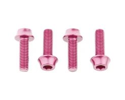 Wolf Tooth Components Aluminum Bottle Cage Bolts (Pink) (4-Pack)