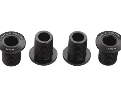 Wolf Tooth Components Chainring Bolts (Black) (10mm) (4 Pack) (For 104 x 30T Rings)