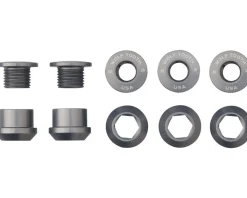 Wolf Tooth Components Dual Hex Fitting Chainring Bolts (Gunmetal) (6mm) (5 Pack) (For 1x Use)