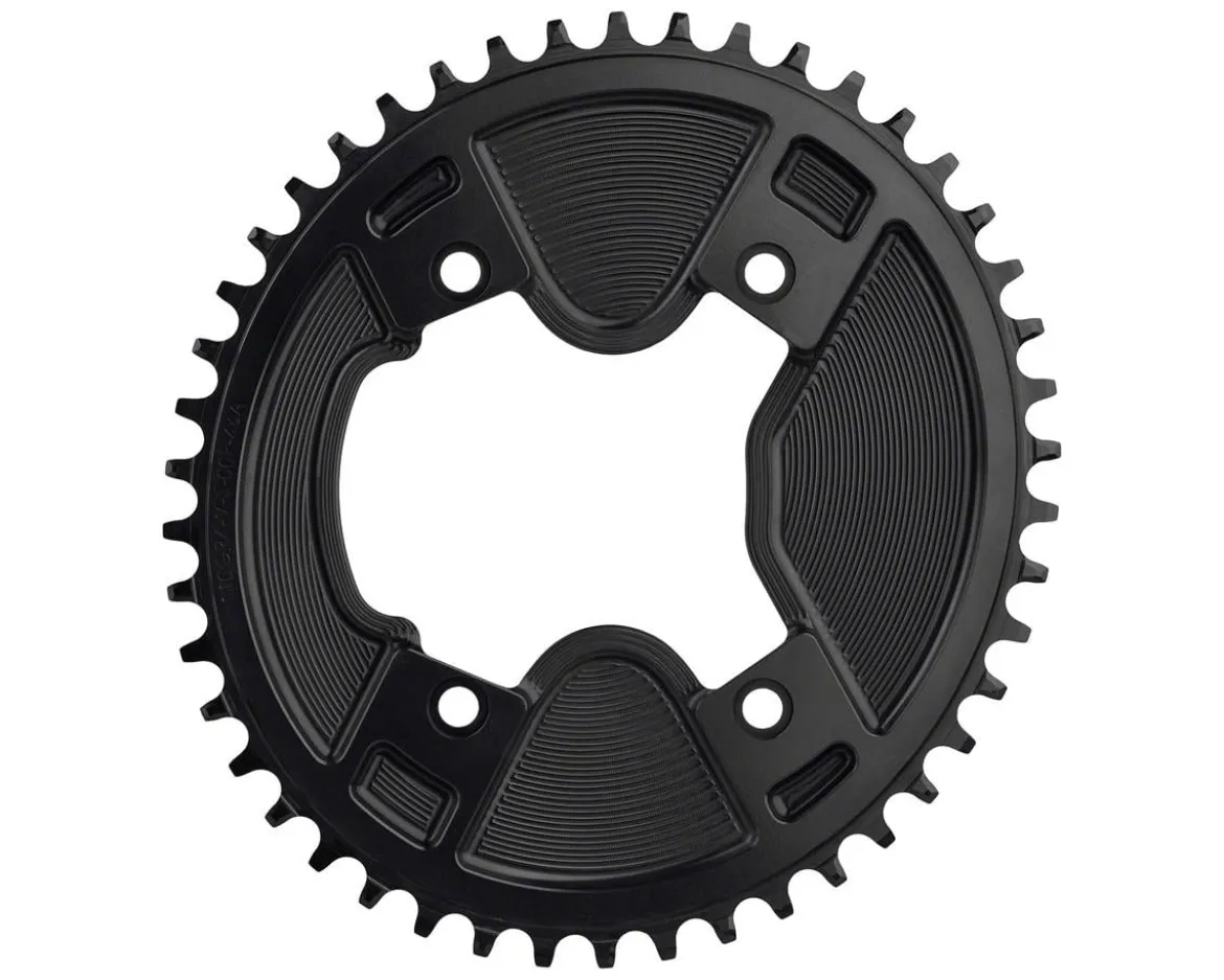 Wolf Tooth Components Elliptical Aero Chainring (Black) (GRX 800 Series) (Drop-Stop ST) (Single) (46T) (110mm Shimano Asym. BCD)