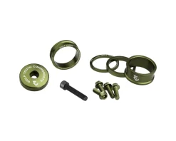 Wolf Tooth Components Headset Spacer BlingKit (Olive) (3, 5, 10, 15mm) (w/ Bottle Cage Bolts)