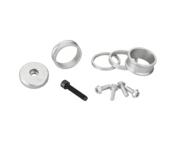 Wolf Tooth Components Headset Spacer BlingKit (Raw Silver) (3, 5,10, 15mm) (w/ Bottle Cage Bolts)