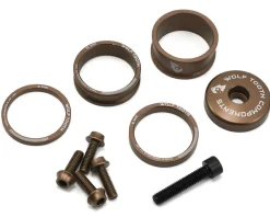 Wolf Tooth Components Headset Spacer BlingKit (Espresso) (3, 5, 10, 15mm) (w/ Bottle Cage Bolts)