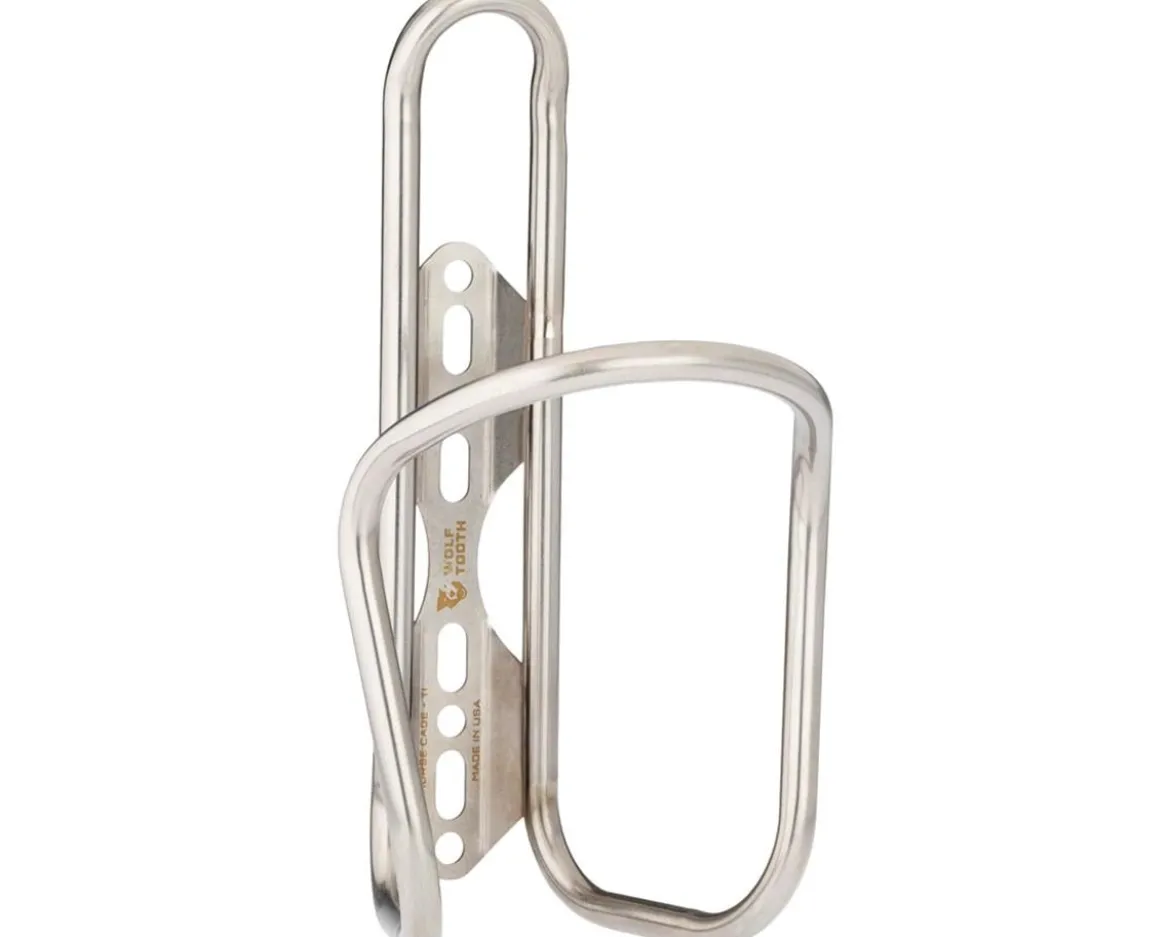 Wolf Tooth Components Morse Titanium Bottle Cage (Silver)
