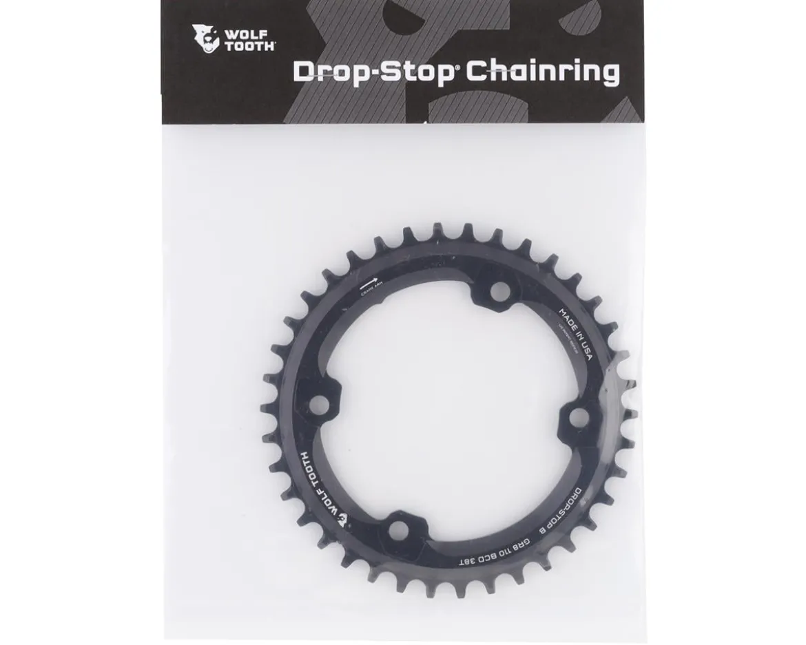 Wolf Tooth Components Shimano GRX Chainring (Black) (Drop-Stop B) (Single) (38T) (110mm Asym. BCD)