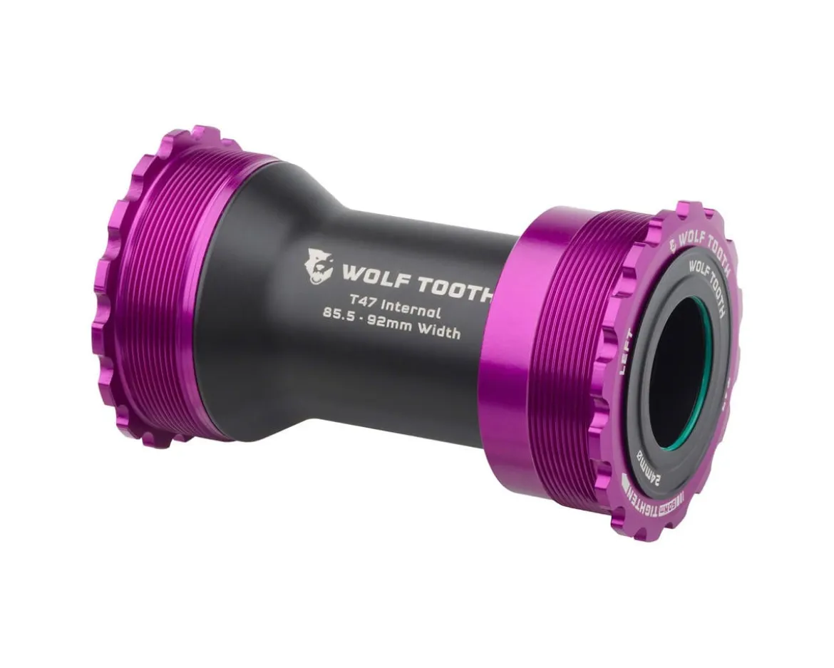 Wolf Tooth Components T47 Internal Bottom Bracket (Ultraviolet Purple) (24mm | Shimano) (85.5/92mm)
