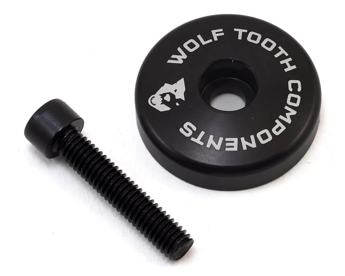 Wolf Tooth Components Ultralight Stem Cap w/ Integrated Spacer (Black) (5mm)