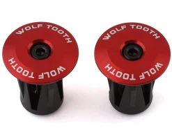Wolf Tooth Components Alloy Bar End Plugs (Red)