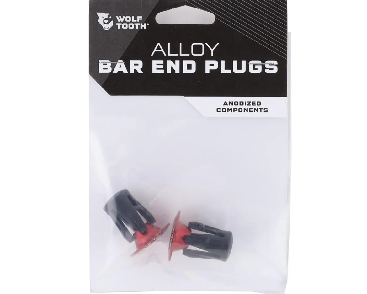 Wolf Tooth Components Alloy Bar End Plugs (Red)