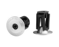 Wolf Tooth Components Alloy Bar End Plugs (Raw Silver)