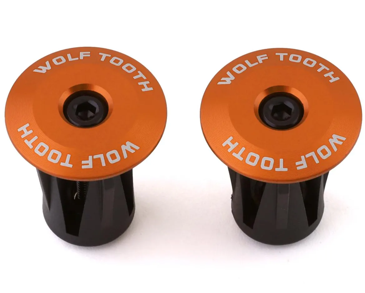 Wolf Tooth Components Alloy Bar End Plugs (Orange)