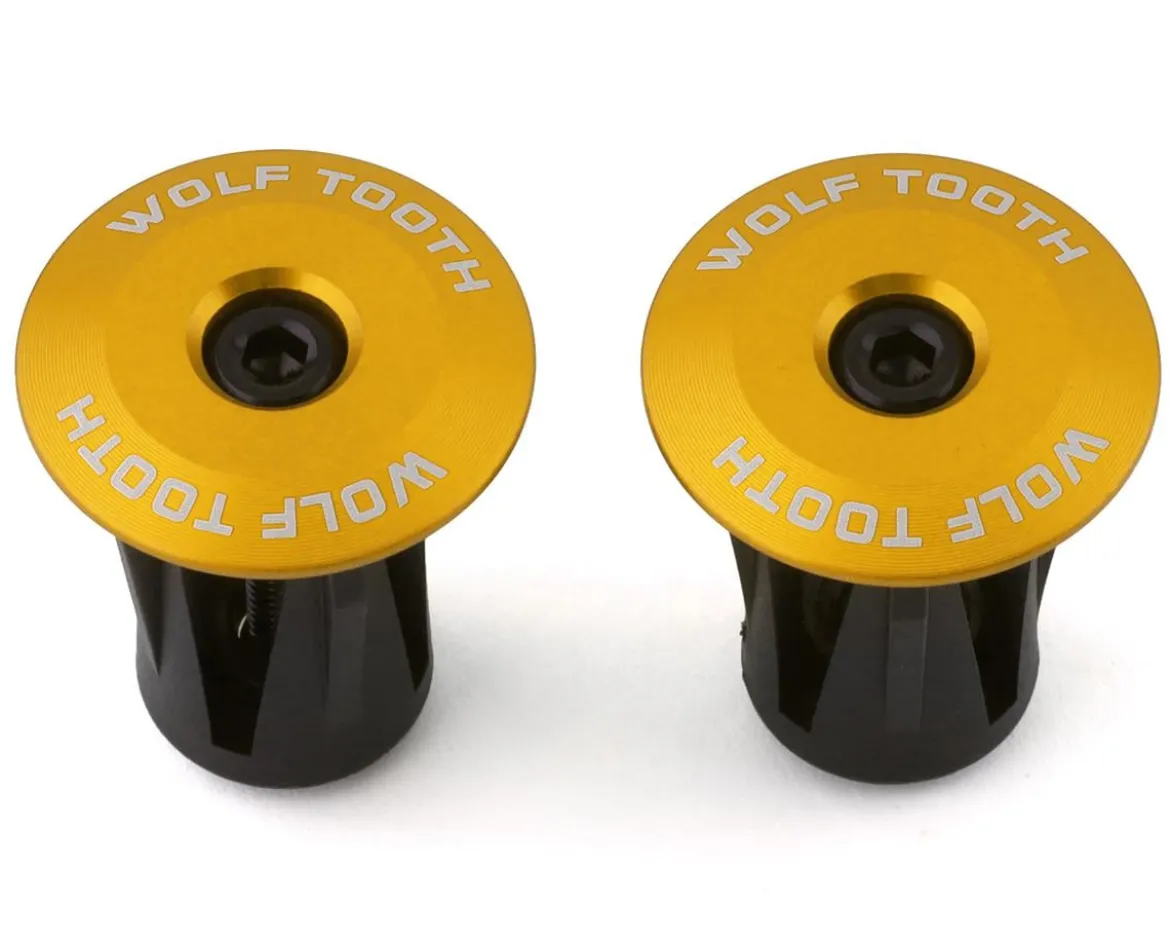 Wolf Tooth Components Alloy Bar End Plugs (Gold)