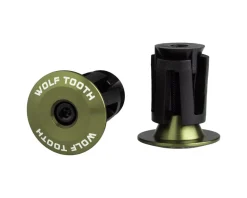 Wolf Tooth Components Alloy Bar End Plugs (Olive)