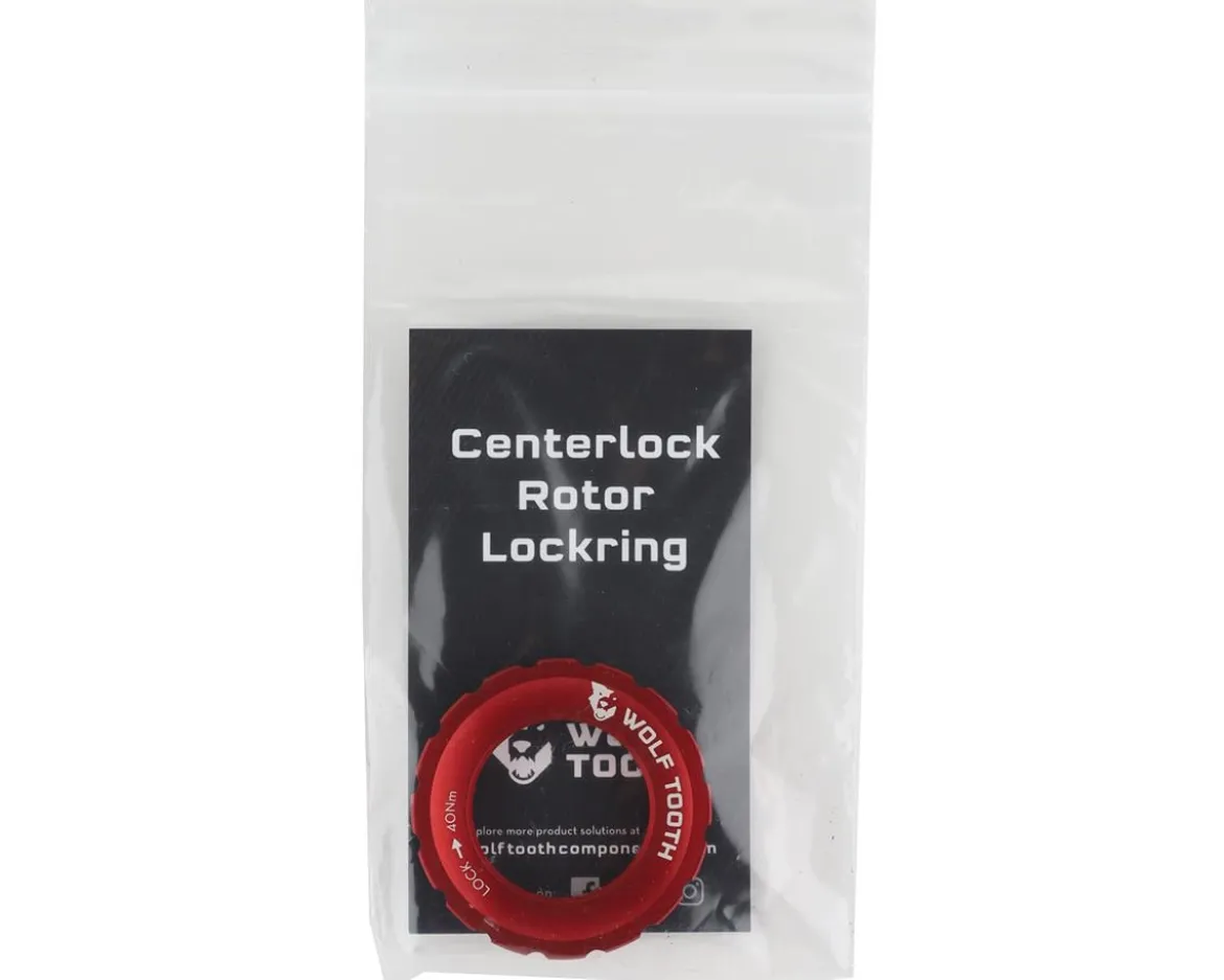 Wolf Tooth Components Centerlock Rotor Lockring (Red) (External Spline)