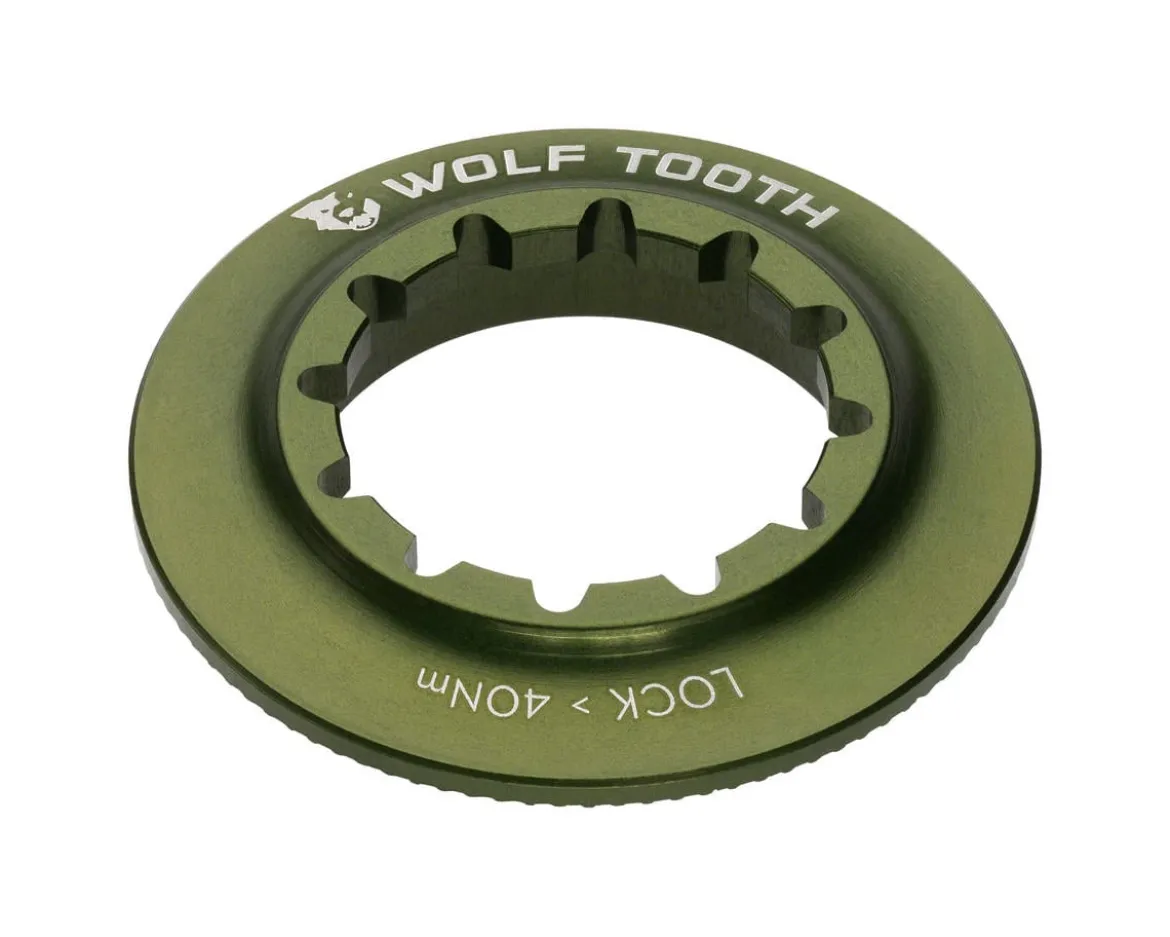 Wolf Tooth Components Centerlock Rotor Lockring (Olive) (Internal Spline)