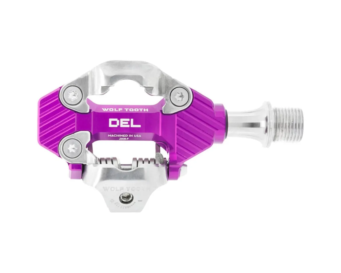 Wolf Tooth Components DEL Gravel Race Clipless Pedals (Ultraviolet Purple) (Shimano SPD)
