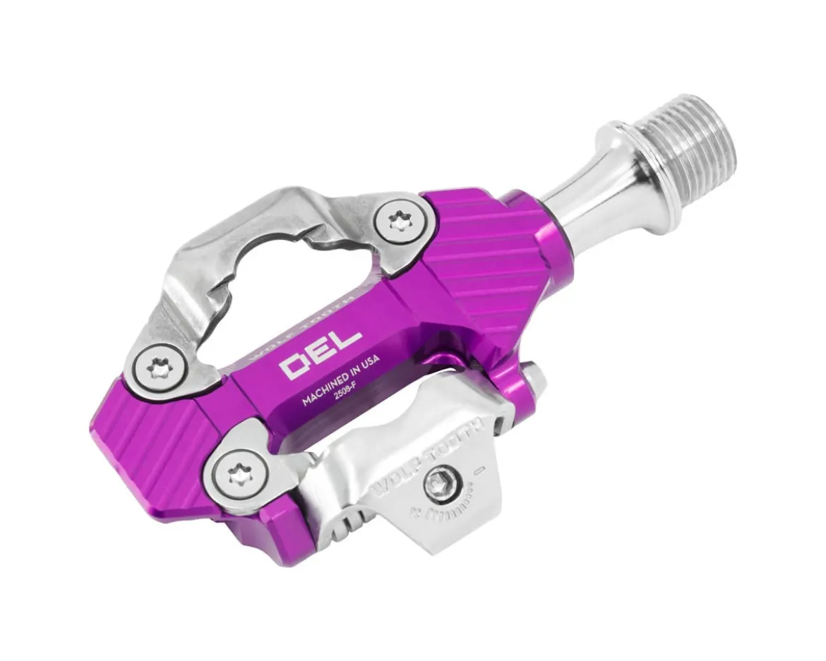 Wolf Tooth Components DEL Gravel Race Clipless Pedals (Ultraviolet Purple) (Shimano SPD)