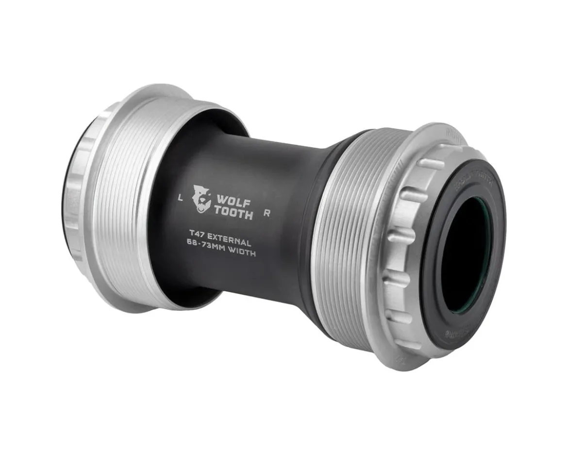 Wolf Tooth Components T47 External Bottom Bracket (Raw Silver) (24mm | Shimano) (68/73mm)