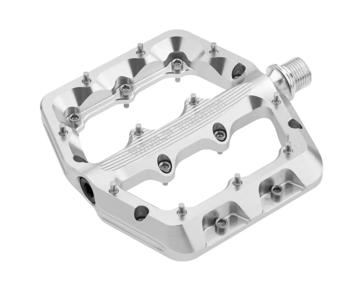 Wolf Tooth Components Waveform Platform Pedals (Raw Silver) (L)