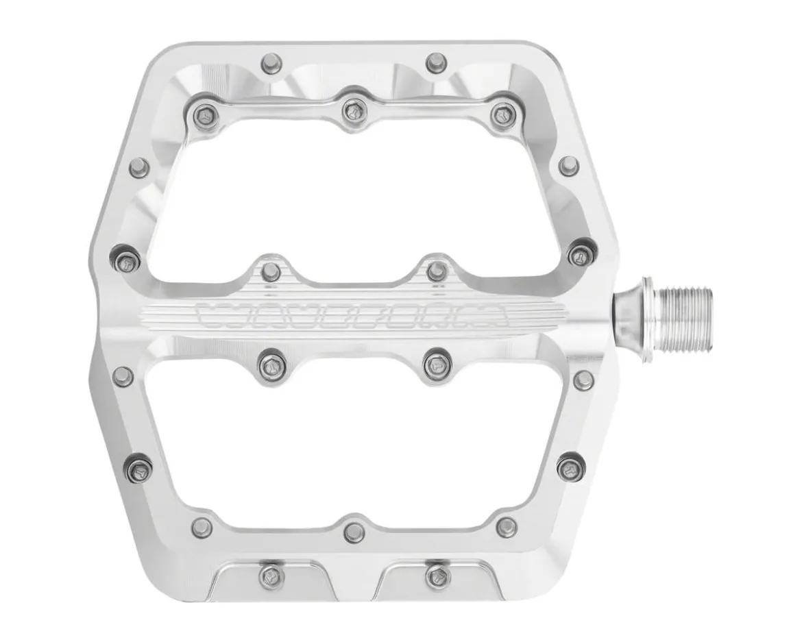 Wolf Tooth Components Waveform Platform Pedals (Raw Silver) (L)