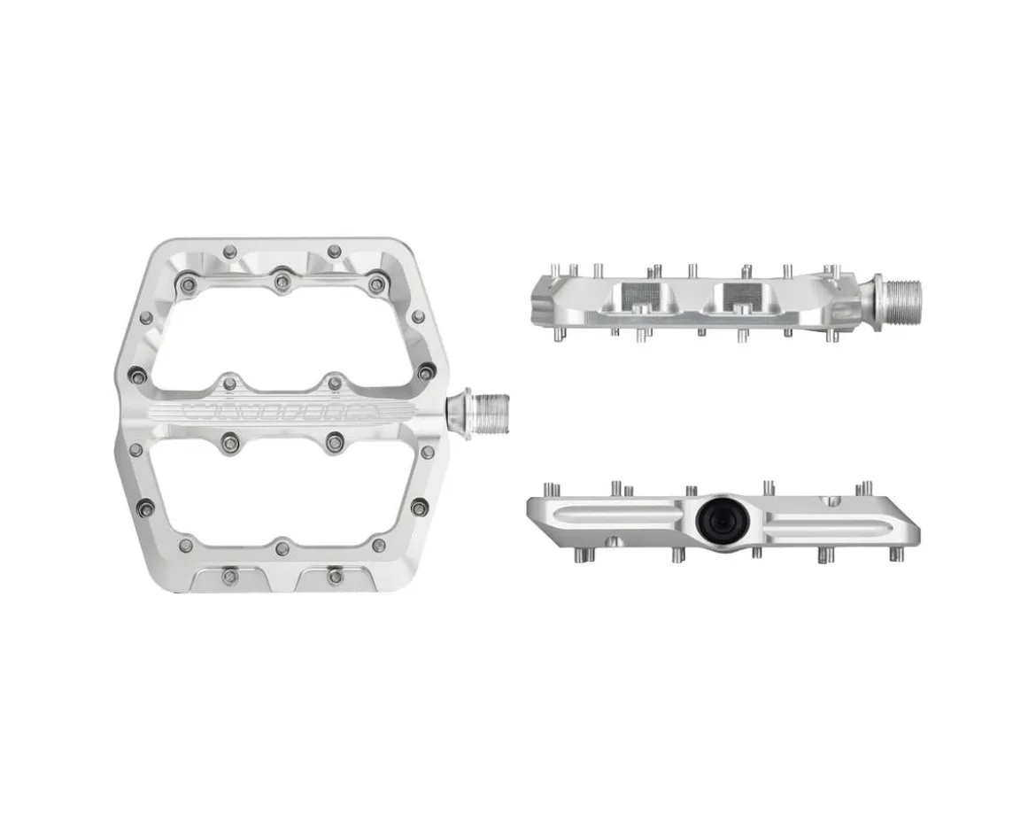 Wolf Tooth Components Waveform Platform Pedals (Raw Silver) (L)