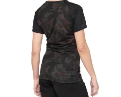 100% Women's Airmatic Jersey (Black Floral) (L)