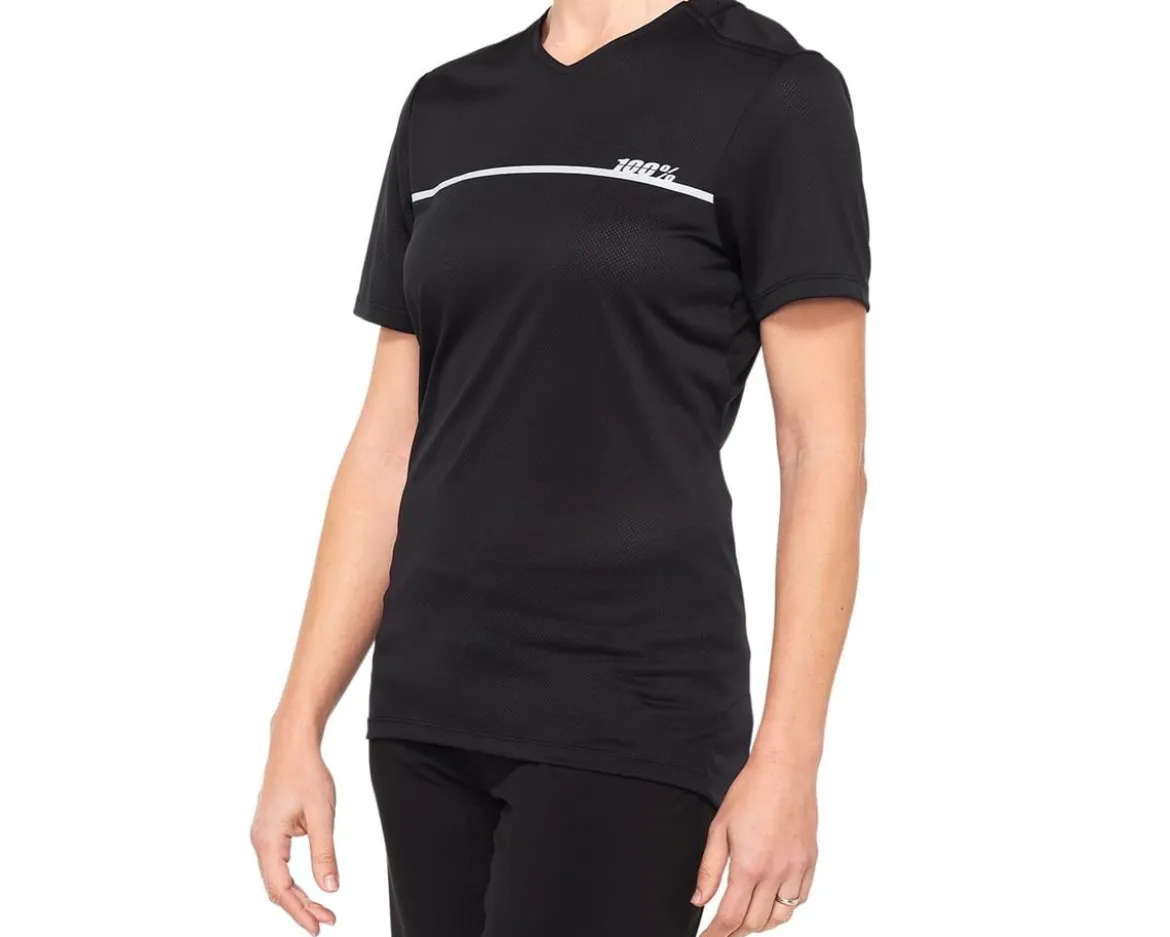 100% Women's Ridecamp Jersey (Black) (S)