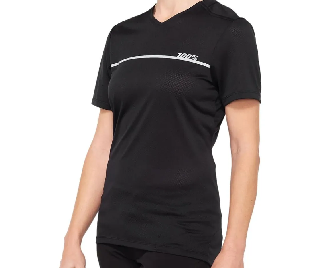 100% Women's Ridecamp Jersey (Black/Grey) (XL)